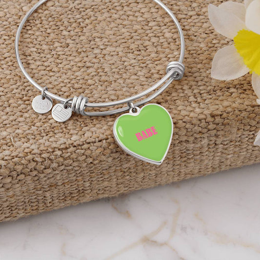 BABE Green valentine's day Heart bracelet