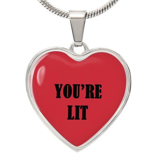 UR LIT Red  Valentine's day Heart Necklace Pendant