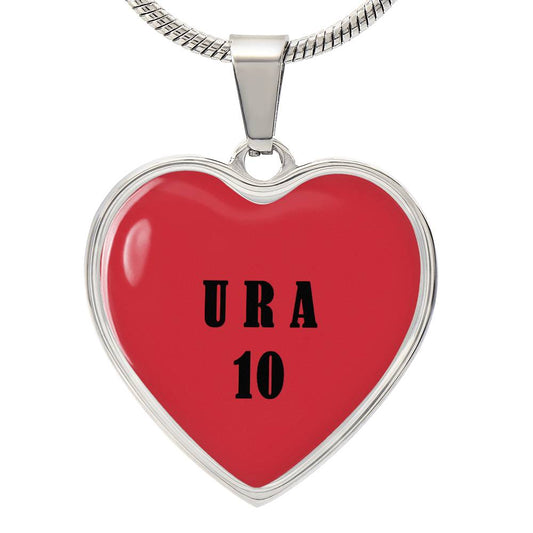 UR A 10 Red valentine's day Heart Necklace