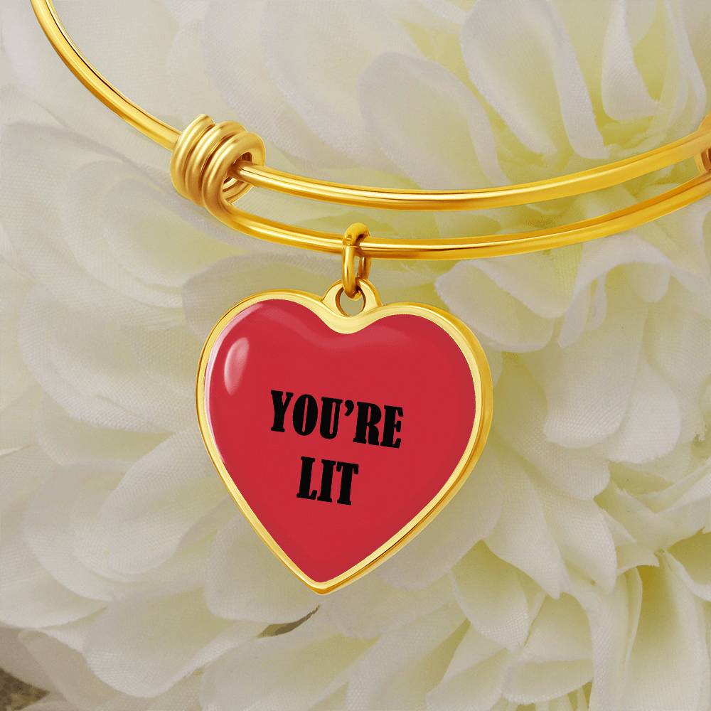 UR LIT Red valentine's day Heart Bracelet Bangle