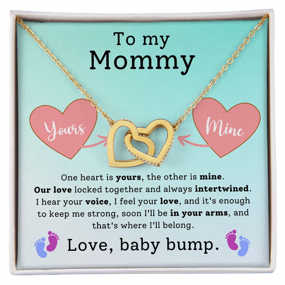 Interlocking Hearts For Mom  From Baby bump- One Heart is yours