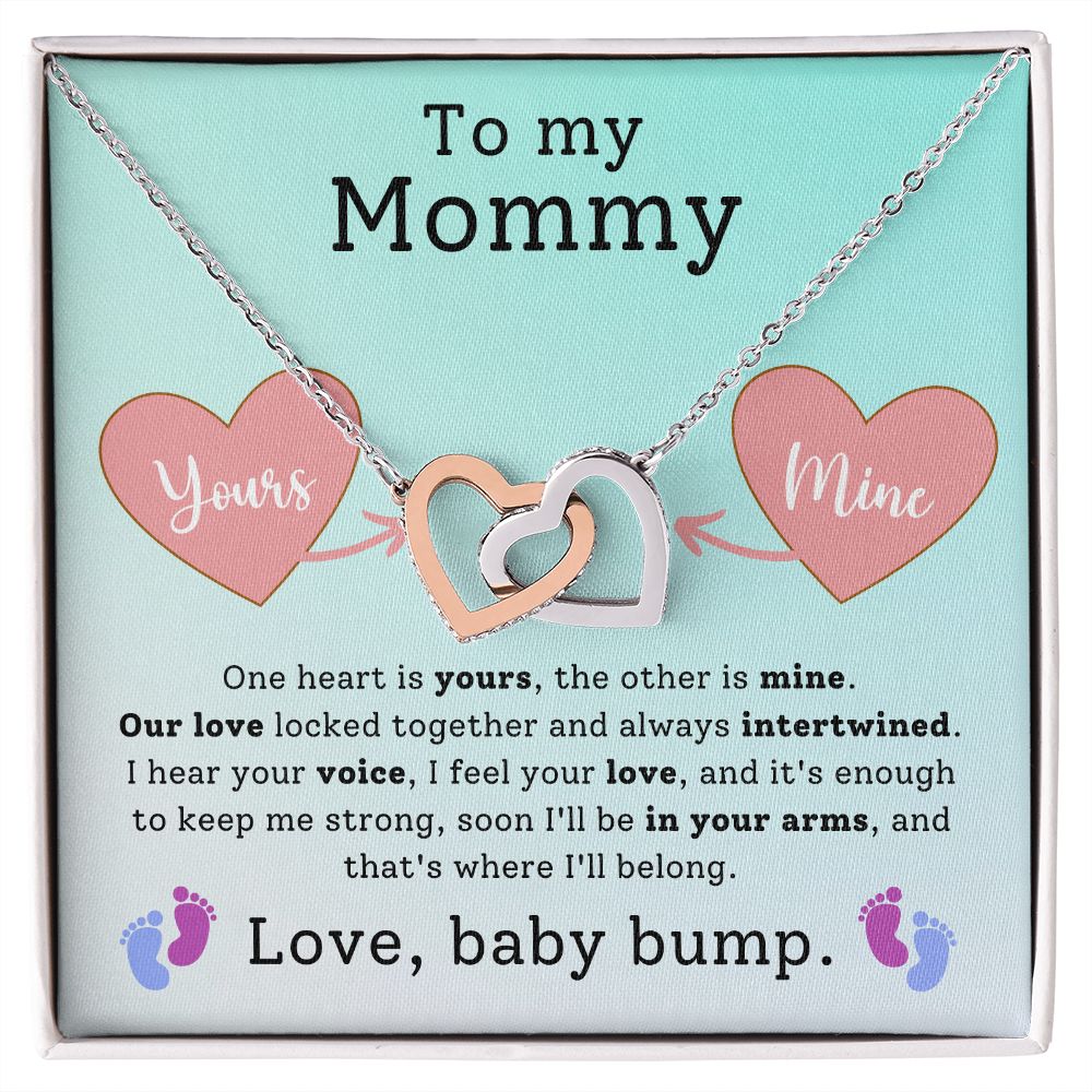 Interlocking Hearts For Mom  From Baby bump- One Heart is yours