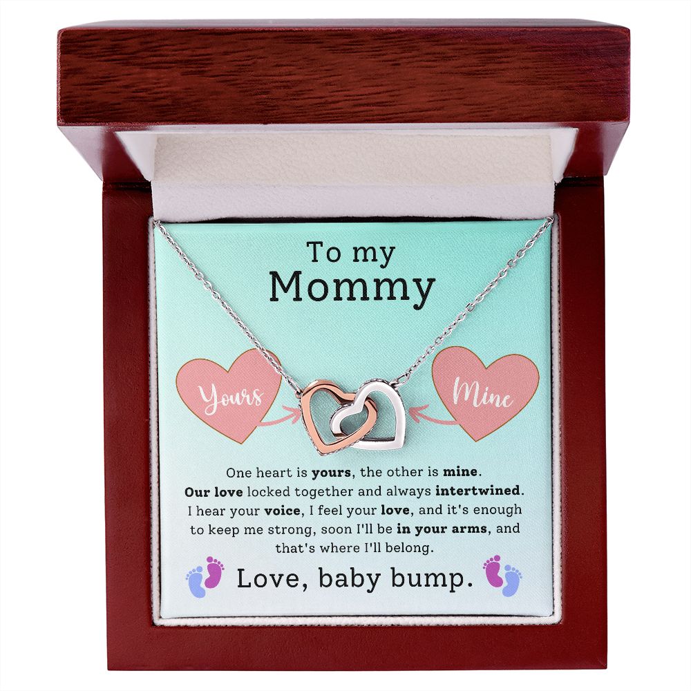 Interlocking Hearts For Mom  From Baby bump- One Heart is yours