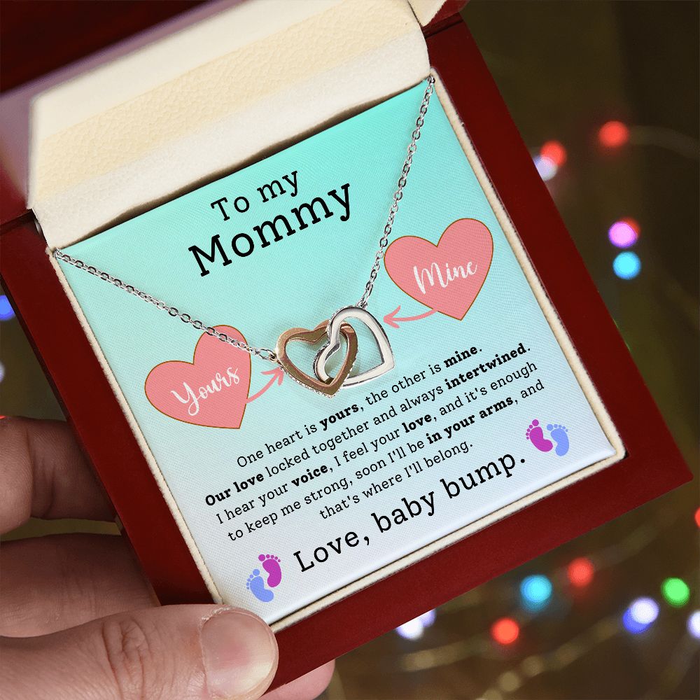 Interlocking Hearts For Mom  From Baby bump- One Heart is yours